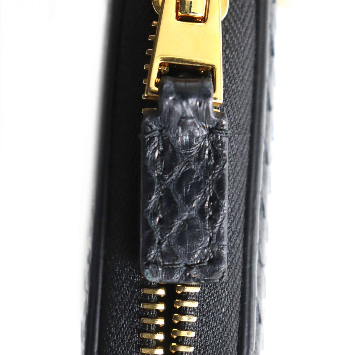 極美品◇TOMFORD トムフォード ロゴ金具 パイソンレザー ラウンド 
