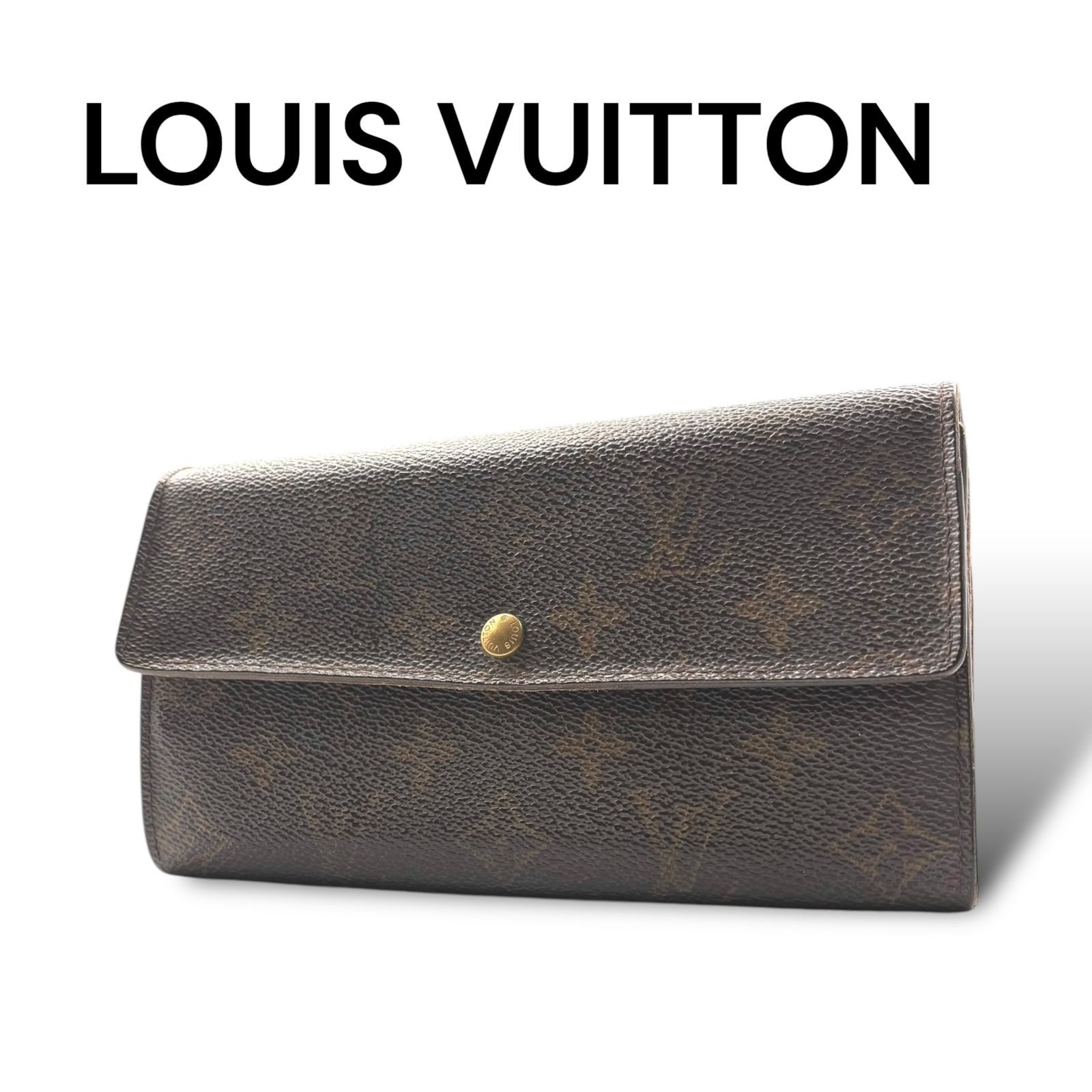 LOUIS VUITTON ルイヴィトン ポルト モネ クレディ 2つ折り長財布 モノグラム・キャンバス ブラウン 246860888 R136 -  メルカリ