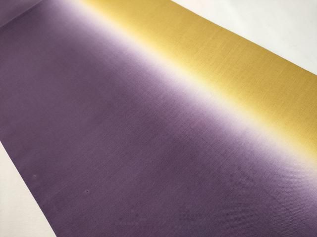 平和屋着物○両面 全通柄袋帯 本場縞大島紬 熨斗草花文 銀