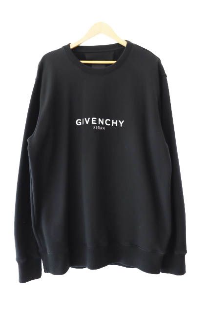 ジバンシィ GIVENCHY Reverse Slim Fit Sweatshirt リバース スリム フィット スウェット トレーナー BMJ0HA3Y8N L 黒 ブラック ブランド古着ベクトル AA 250513