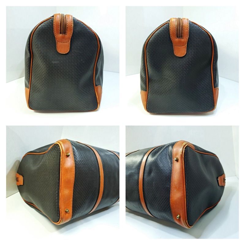 BALLY バリー PVCレザー ボストン 旅行かばん 黒 総柄 ブラック BALLY バリー PVCレザー ボストン 旅行かばん 黒 総柄 ブラック
