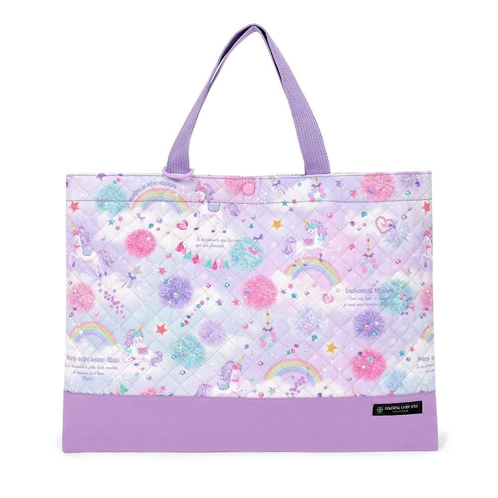 COLORFUL CANDY STYLE レッスンバッグ 女の子 子供用 キルティング 手提げ 通園 お稽古バッグ ユニコーンファンタジー N0252900