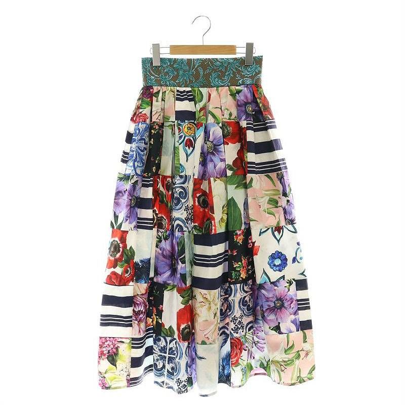 ドルチェ&ガッバーナ ドルガバ DOLCE&GABBANA パッチワーク ロング  