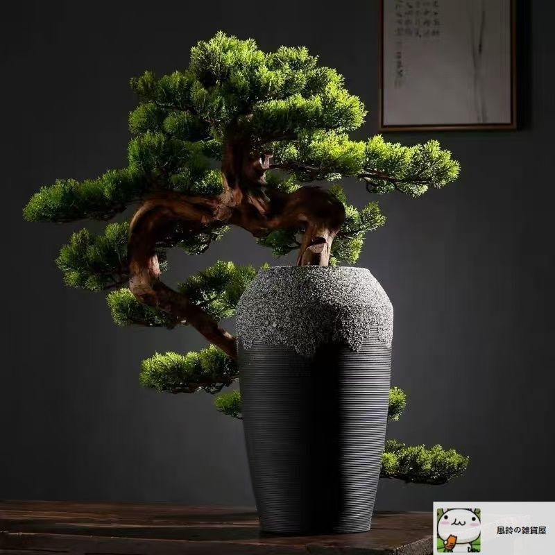 松飾り 常緑樹人工木 人工盆栽 フェイク花瓶盆栽松 フェイクツリー盆栽植物 デスクトップディスプレイ デスクトップディスプレイ 庭の装飾