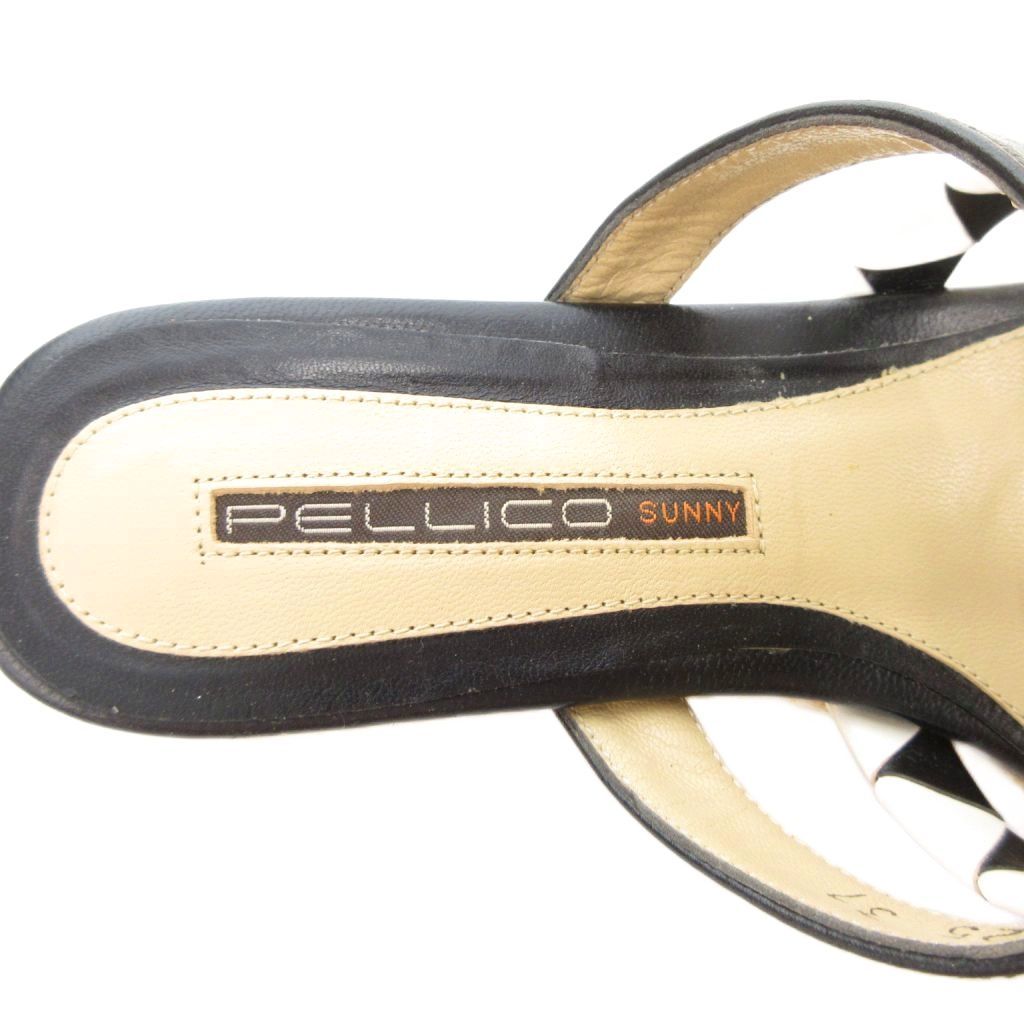 ペリーコ PELLICO サンダル シューズ ストラップ レザー 37 24cm 黒 ブラック |AE GY18 KIN-KAAI_COM