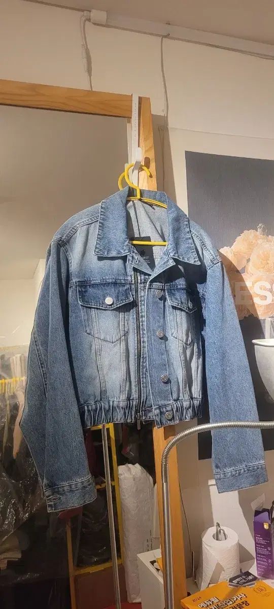 システムルーズフィット クロップドデニムジャケット