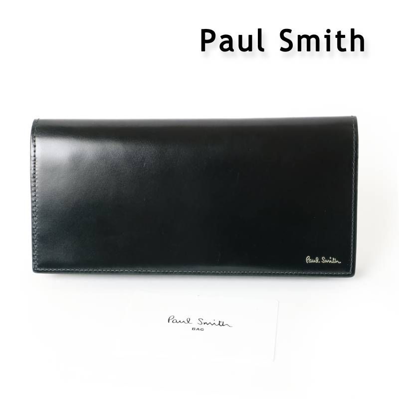 新品 Paul Smith ポールスミスかぶせ長財布 コードバン 財布 メンズ 馬