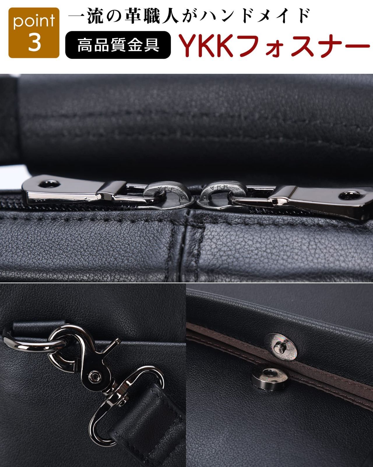 [Masa Kawa] 雅革 ビジネスバッグ メンズ 本革 薄型 大容量 ブリー