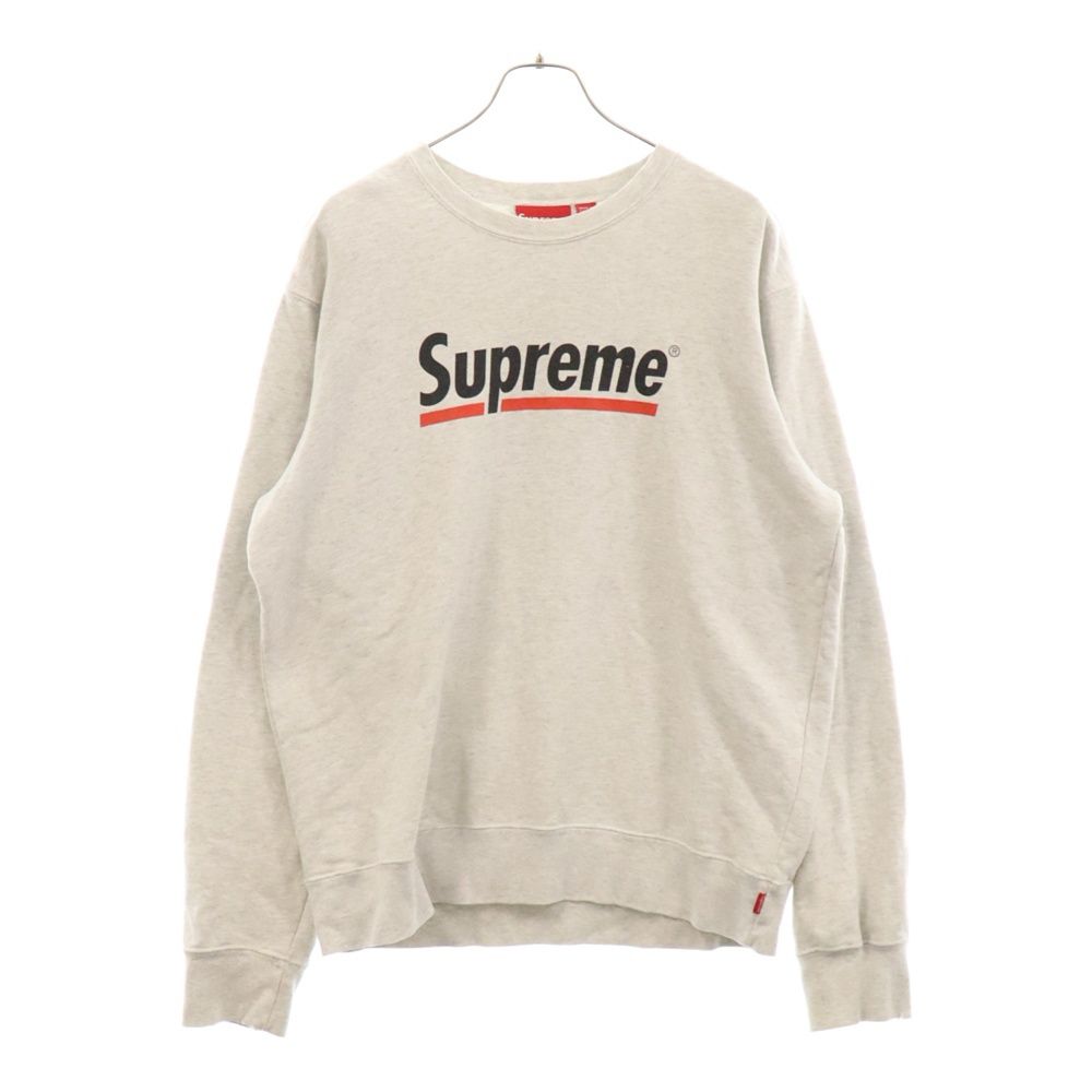 SUPREME (シュプリーム) 20SS Underline Crewneck アンダーラインロゴ プリント クルーネックスウェットトレーナー  グレー - メルカリ