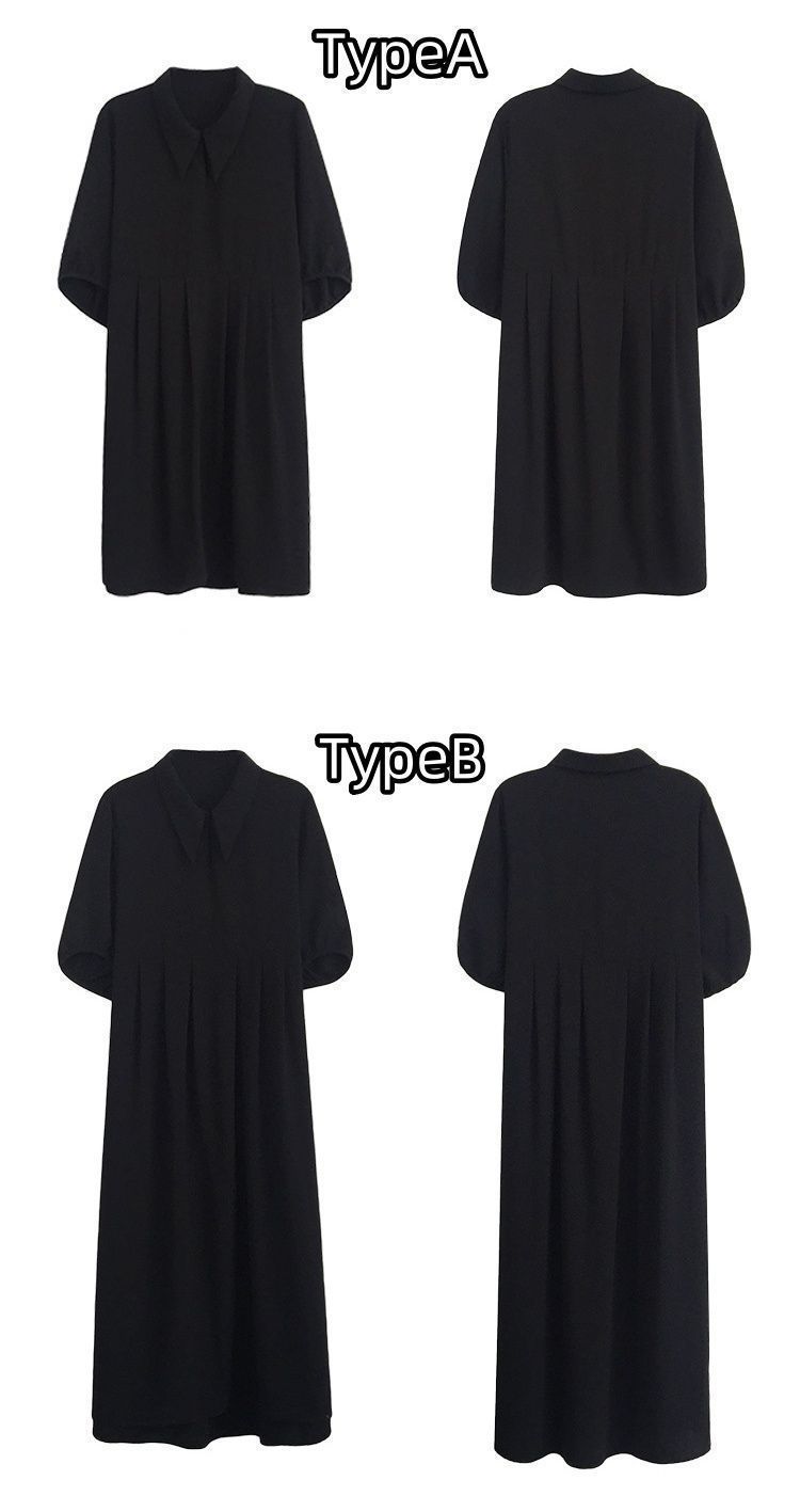 シャツワンピース レディース 半袖 2type ロングワンピース ワンピース マキシ丈 ゆったり シルエット 体型カバー お出かけ おしゃれ 結婚式 大人 春 夏 秋 通学 通勤 着痩せ 旅行 30代 40代 50代 chaoliu127