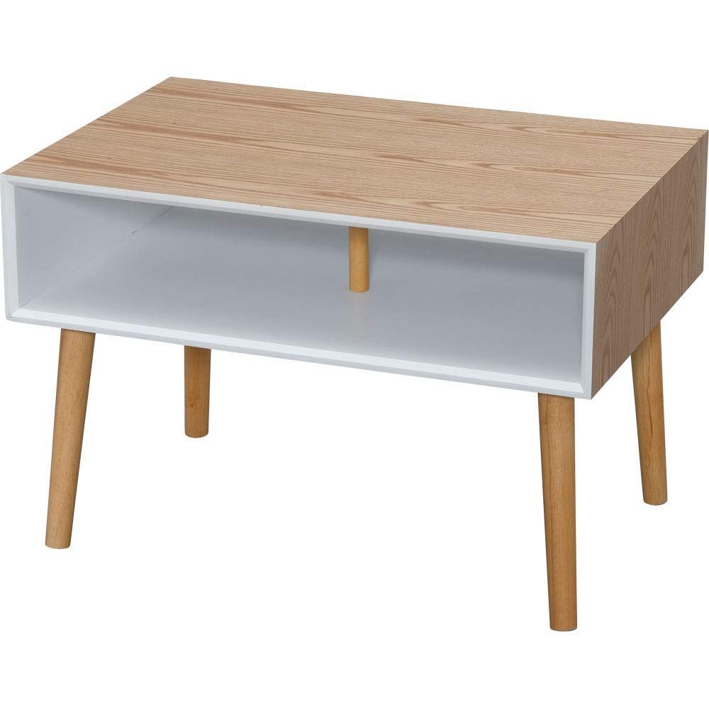 新着商品 コンパクト ナチュラル ベッドサイドテーブル 幅60×奥行40×高さ40cm サイドテーブル センターテーブル BTL-6040 ローテーブル ボックステーブル アイリスプラザ