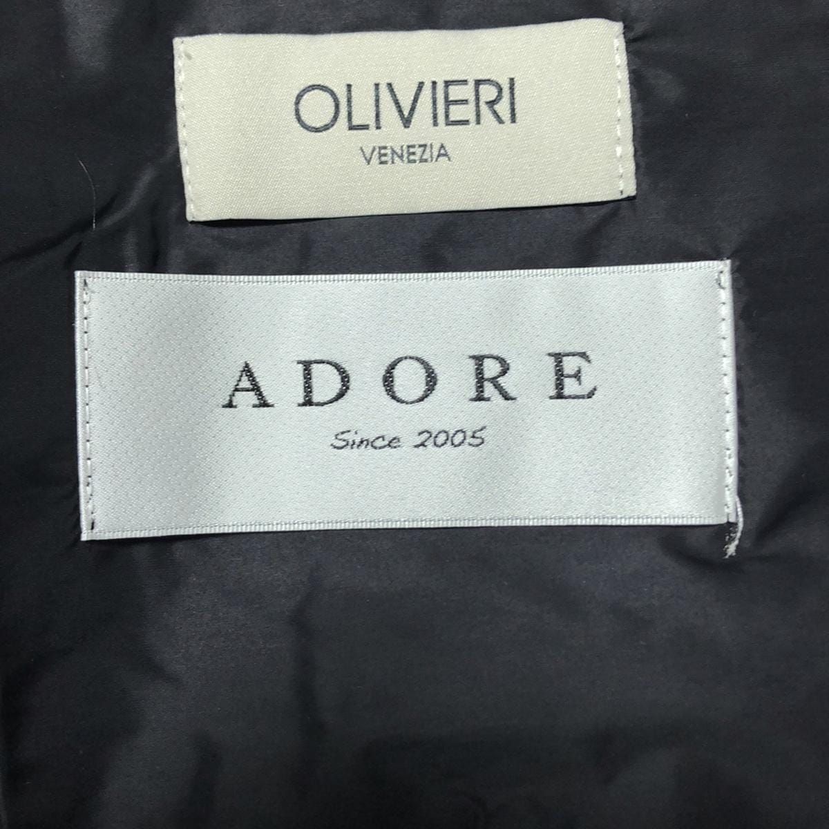ADORE アドーア ダウンコート サイズ38 M レディース - 黒 長袖 レザー ファー キルティング OLIVIERI 冬 GULLKHAN_COM