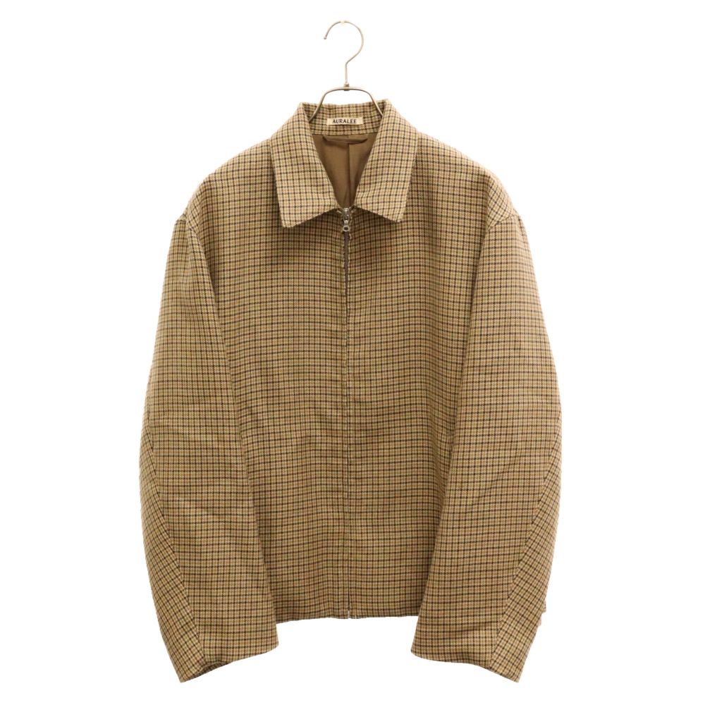AURALEE (オーラリー) 17AW DOUBLE FACE CHECK ZIP BLOUSON ダブル 