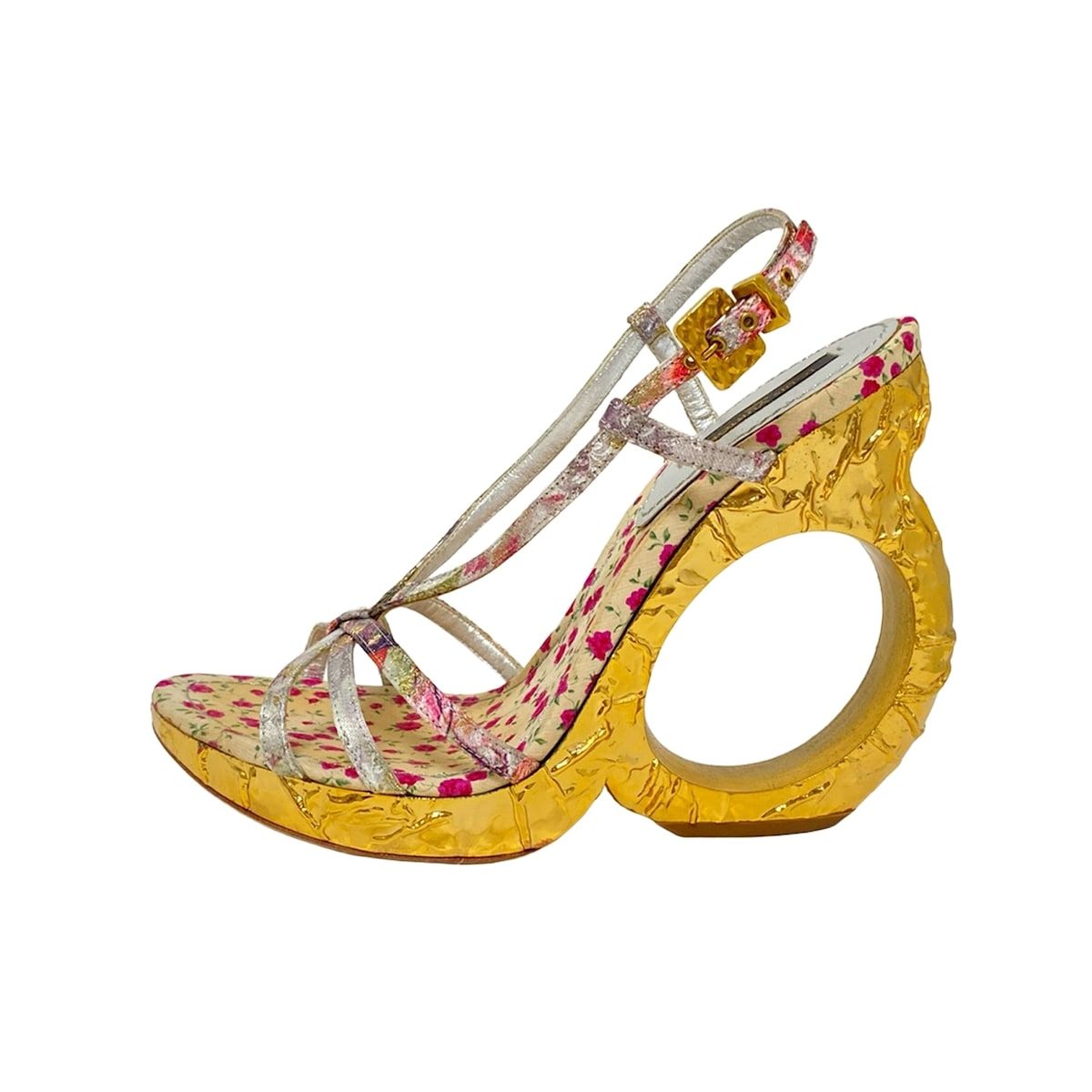 LOUIS VUITTON ルイヴィトン サンダル 36 1|2 レディース - ピンク×マルチ ラメ