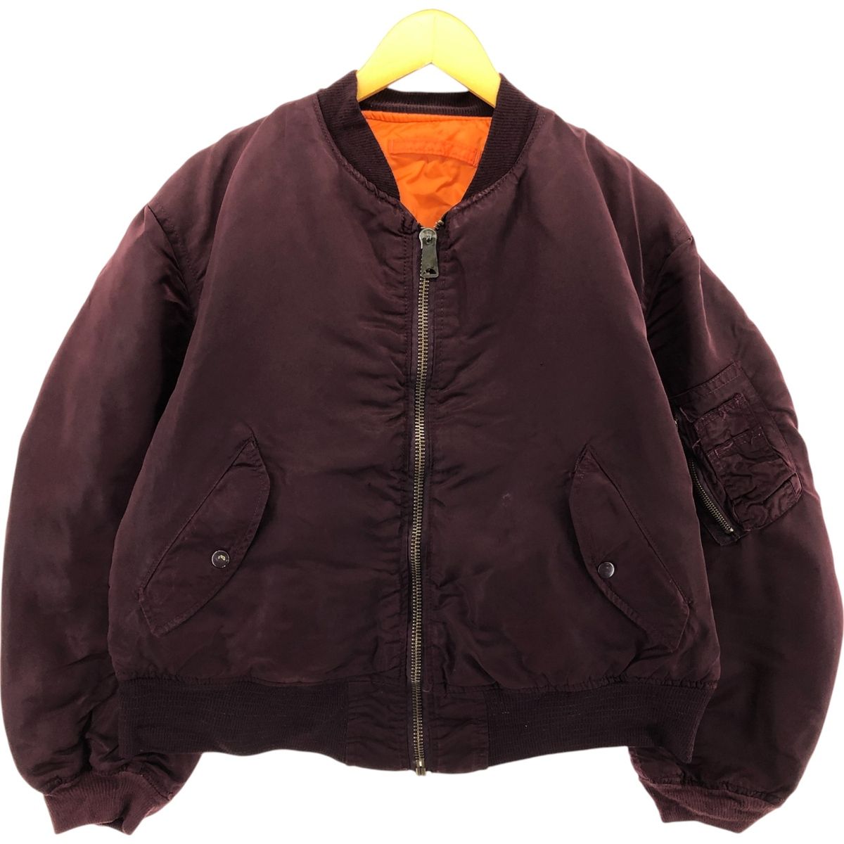 古着 民間品 80~90年代 アルファ ALPHA MA-1 中綿入り ミリタリー フライトジャケット USA製 メンズL相当 ヴィンテージ/eaa503178