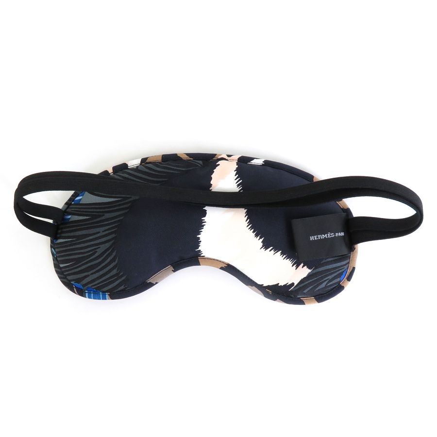 <新品未使用・希少>HERMES エルメス アイマスク ポーチ付き シルク製 新品未使用・希少>HERMES エルメス アイマスク ポーチ付き
