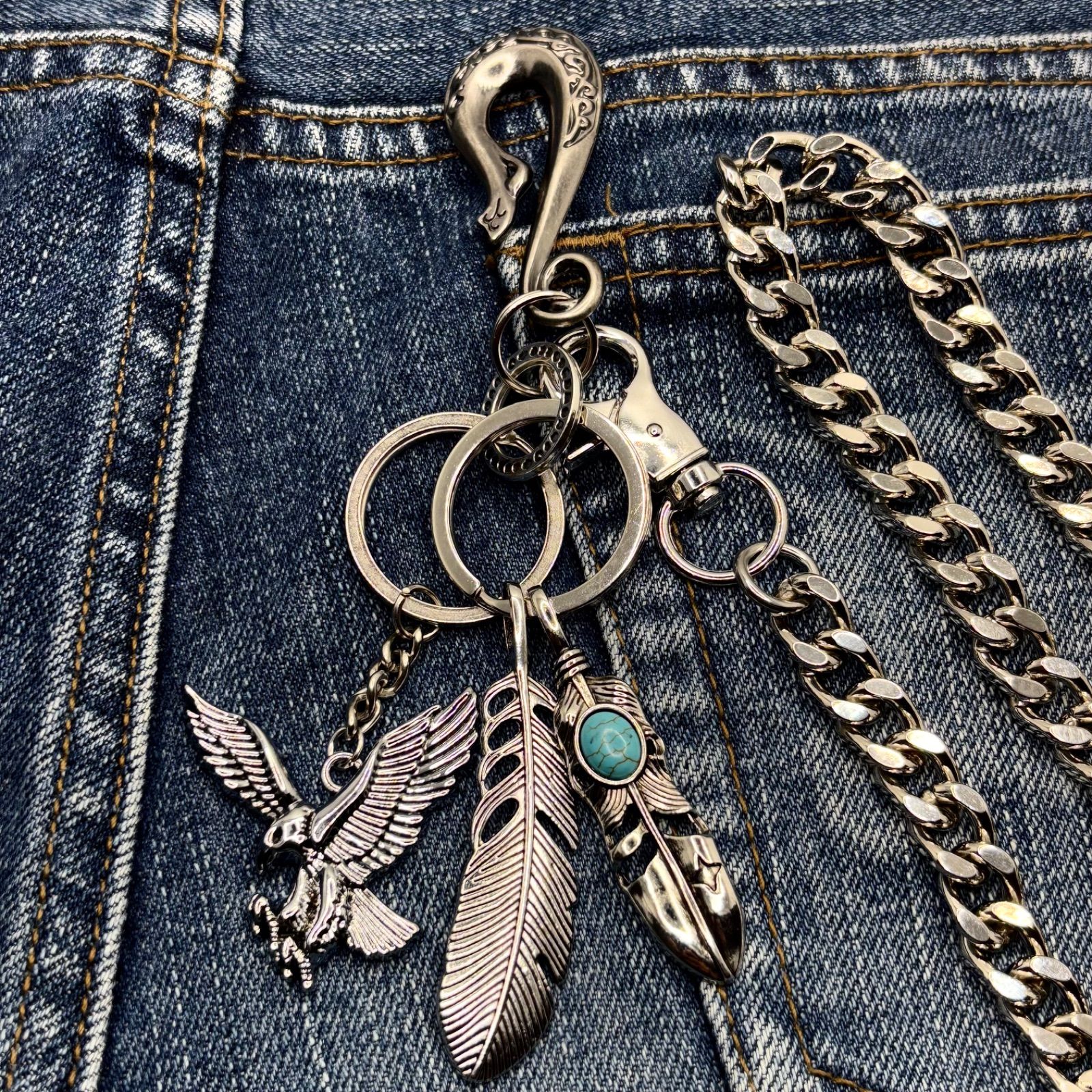 米軍放出品 USA ヴィンテージ ドッグタグ ウォレットチェーン アメカジ 古着 米軍放出品 USA ヴィンテージ ドッグタグ ウォレットチェーン