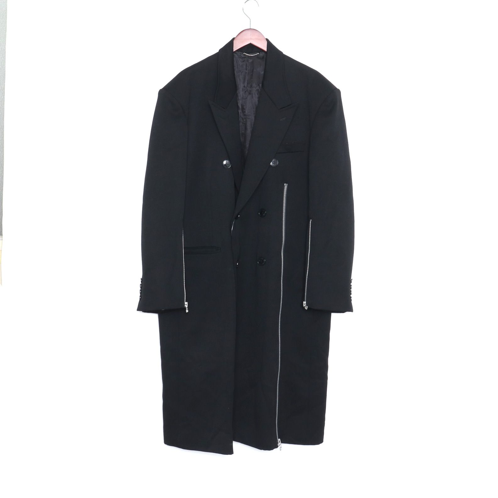 サリバン20SS ウールダブルブレストジップコート 46 JOHN LAWRENCE