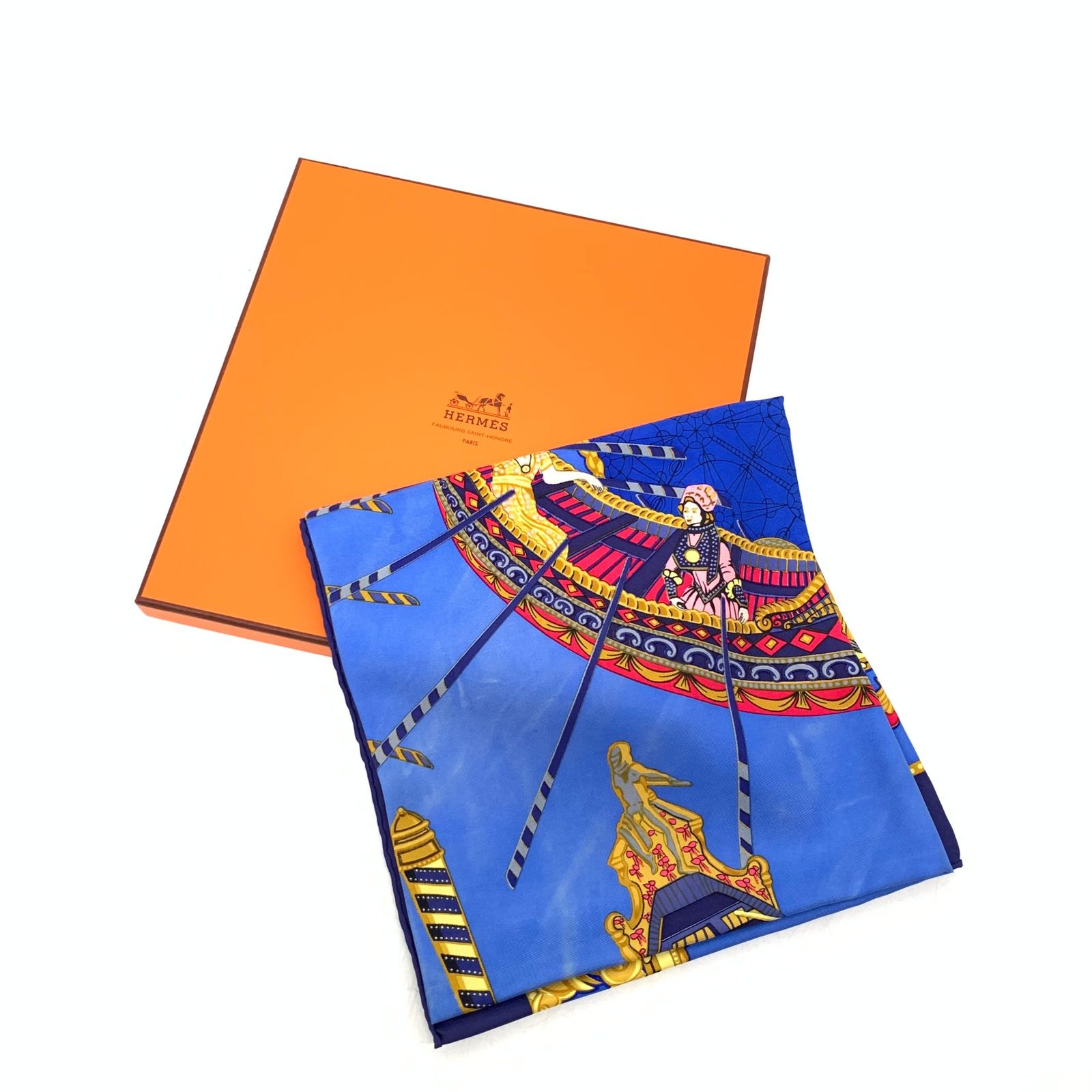 HERMES エルメス カレ90 LES BISSONE DE VENISE ベニスの船乗り