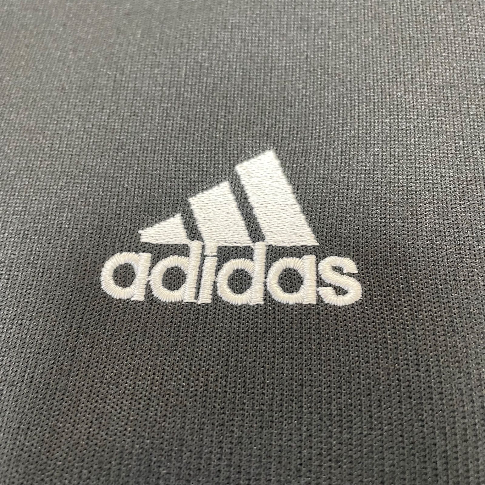 激レア90s☆アディダスジャージ 刺繍ロゴ ネックロゴ スリーライン