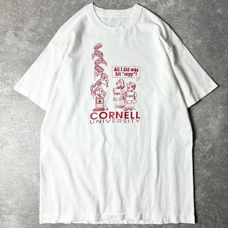 90s Apple Macintosh カレッジ ジョーク イラスト プリント 半袖 T  