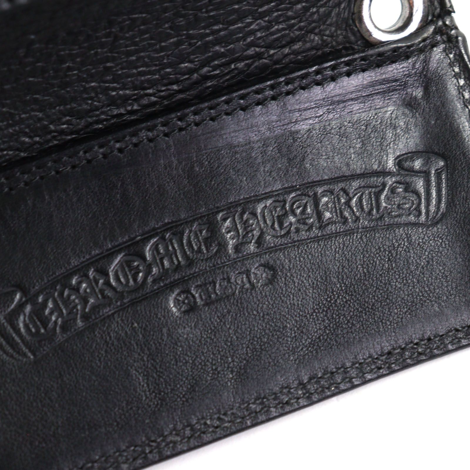 良品○CHROME HEARTS クロムハーツ スクロールラベル グロメット付き  