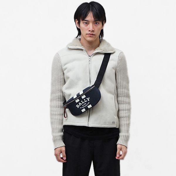 BALLY バリー　ボディバッグ ウエストポーチ　ブラック バリー BALLY ナイロン ボディバッグ ウエストポーチ ウエスト