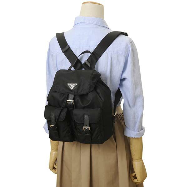 PRADA プラダ　リュック　バックパック　旅行　レディース　ナイロン　ブラック PRADA プラダ リュックサック バックパック テスートナイロン ブラック