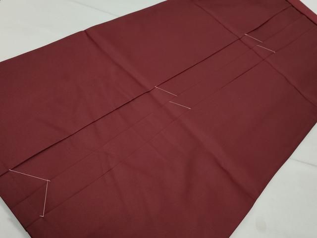 平和屋着物○女性 行灯袴 総刺繍 花唐草文 葡萄色 卒業式 洗える着物