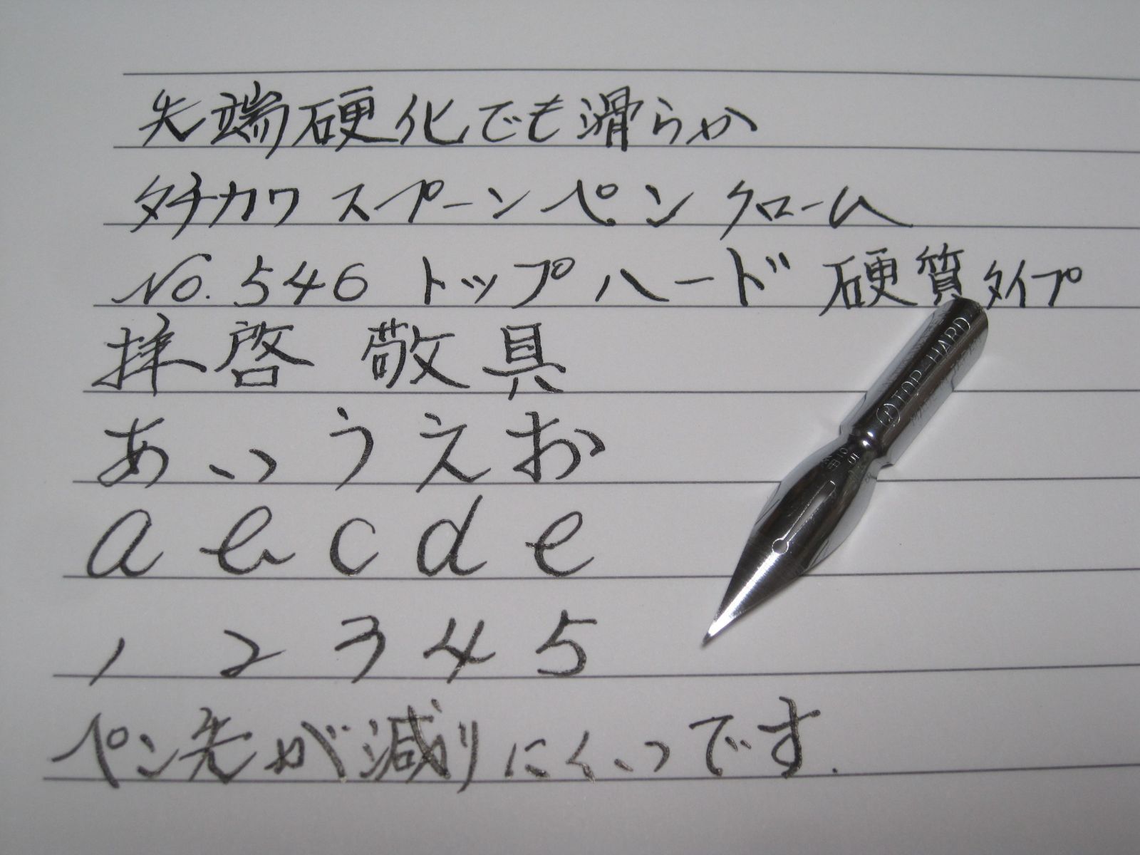 35.替えペン先【 タチカワ・スプーンペン トップハード №546 】硬質