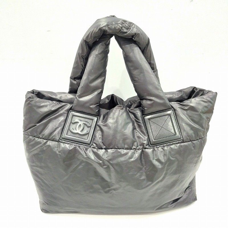 シャネル　コココクーン　ナイロン　トートバッグ　シルバー シャネル(CHANEL) ナイロン コココクーン スモールトートバッグ