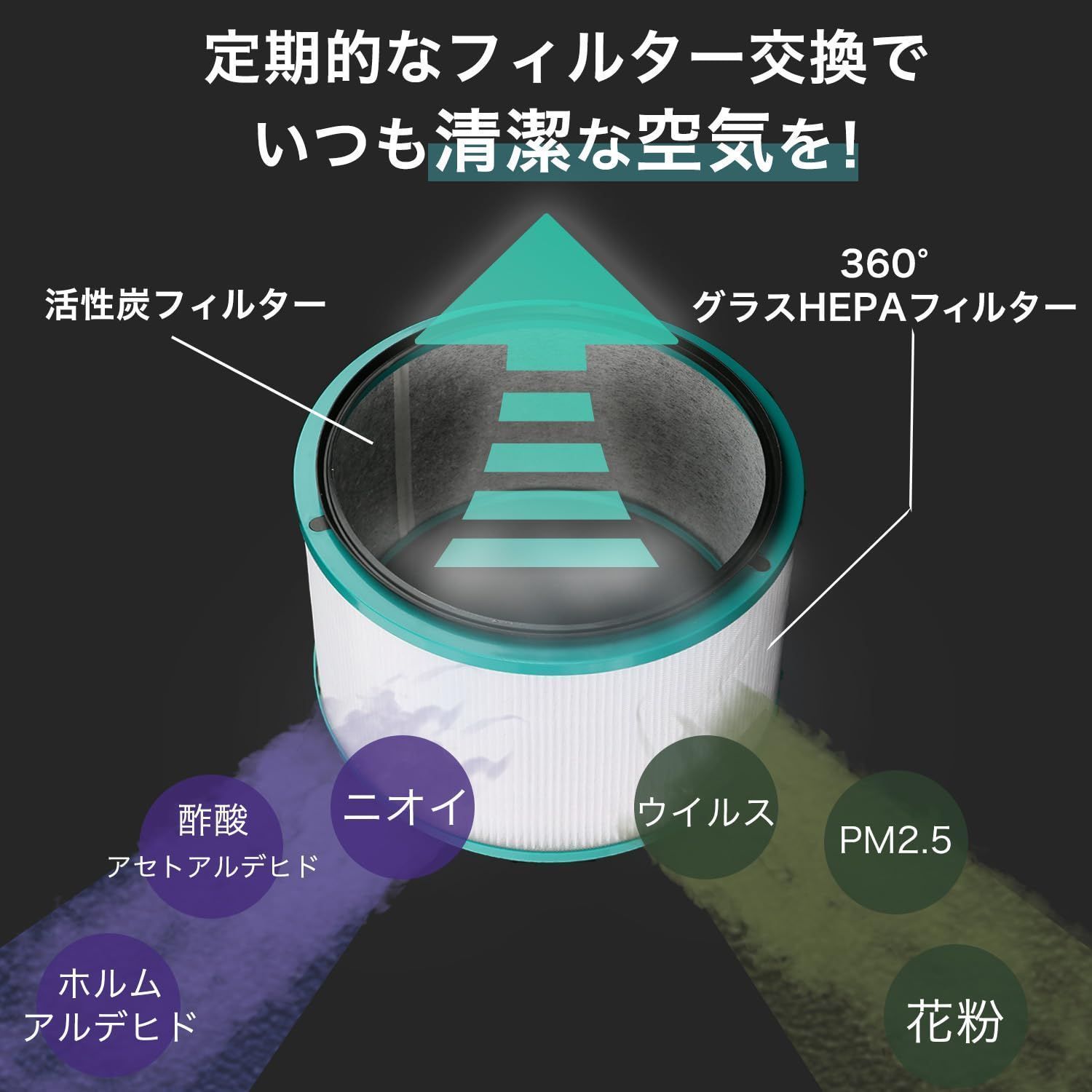 ダイソン 交換用フィルター HP00 HP01 HP02 HP03 DP01 【海外 - 空気清浄機・イオン発生器