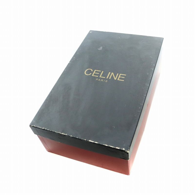CELINEスエード パンプス 36 1/2 セリーヌ CELINE パンプス スエード ホースビット チャンキー