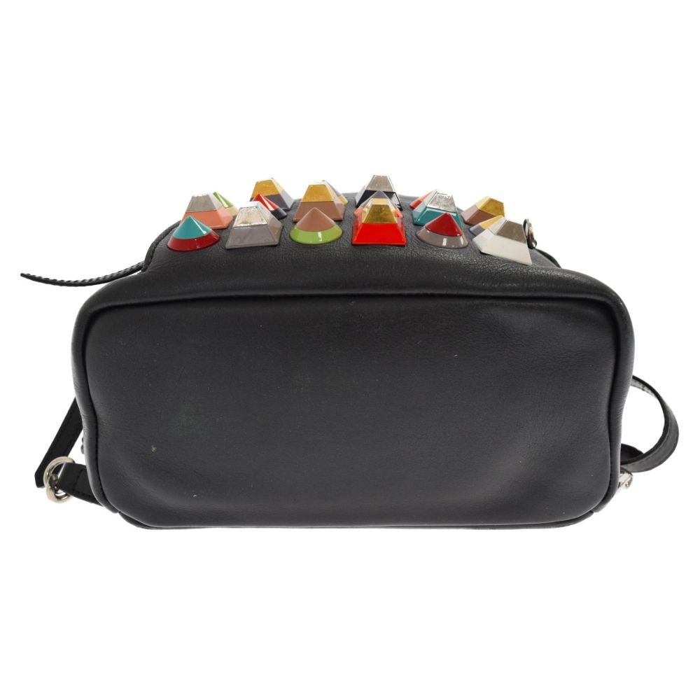 FENDI バイザウェイ ピラミッドスタッズ バックパックミニ　美品 FENDI (フェンディ) BAG BUCK MINI バイザウェイ パラジウム