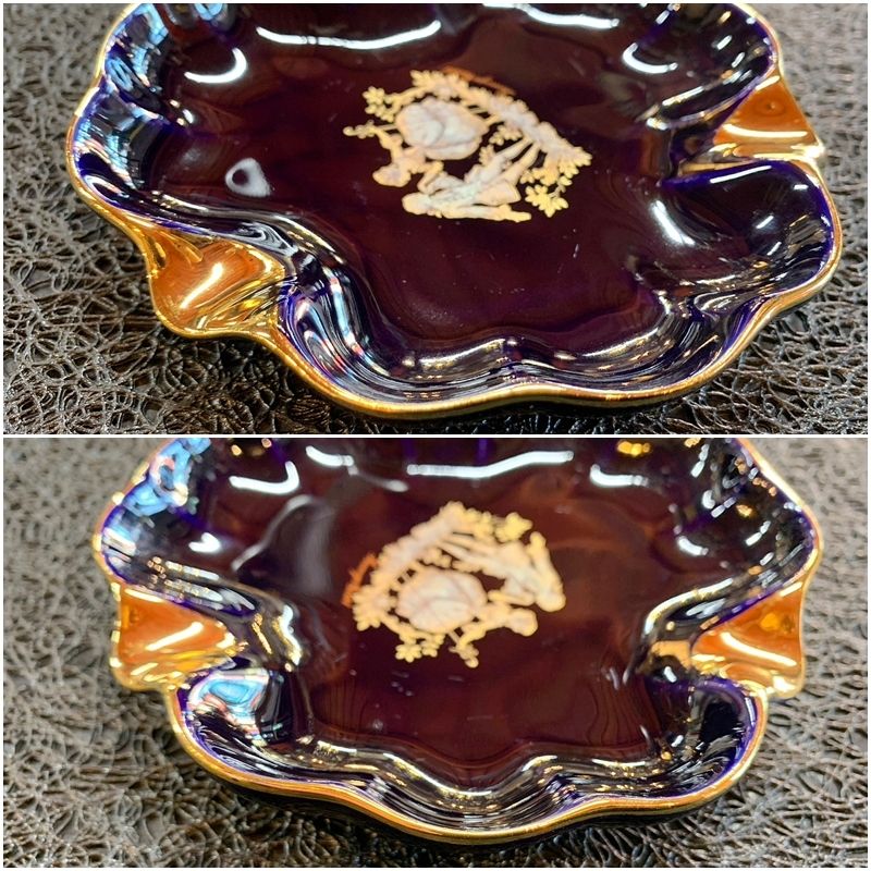 LIMOGES CASTEL リモージュ キャッスル 灰皿 22k GOLD 金彩 陶器 西洋