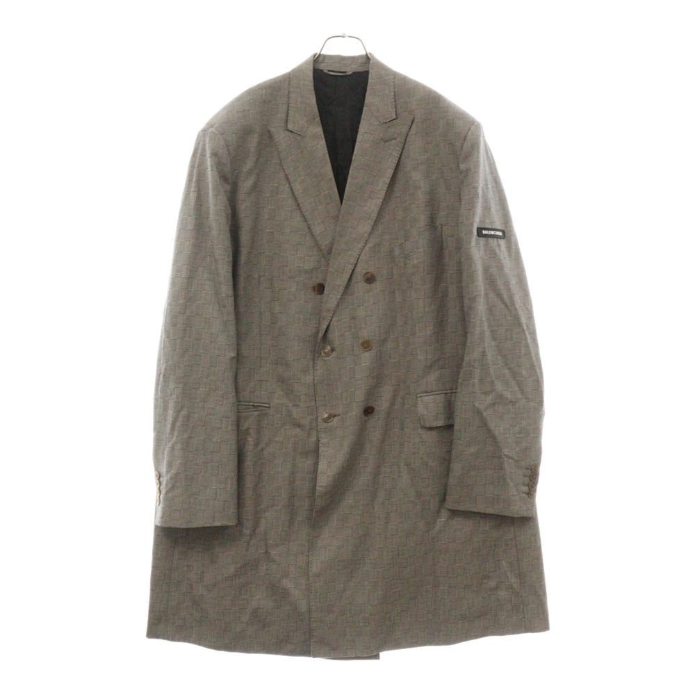 BALENCIAGA バレンシアガ 19SS アームワッペンオーバーサイズコート ブラック/グレー556686 TFT10 ワッペン（ブランドバレンシアガ）の通販