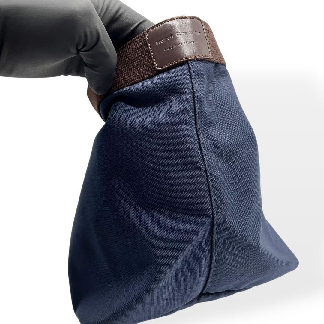 極美品 Herve Chapelier 707C トートバッグ 舟形 ネイビー - メルカリ