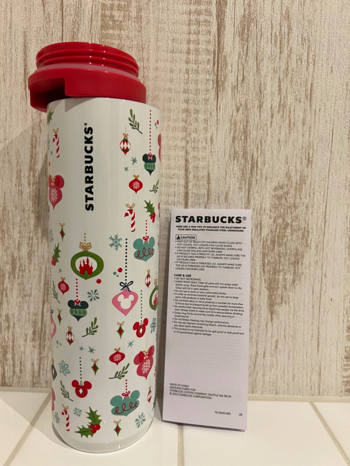 中国限定 春節 海外限定 スターバックス ディズニー ミッキー 水筒 タンブラー 海外限定 スターバックス ディズニー 中国春節 ミッキーマウス コラボ