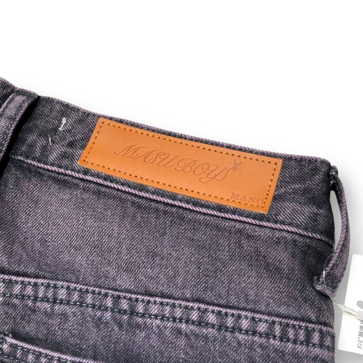 タグ付き 24aw MASU STARDUST BELL-BOTTOM JEANS BLACK PINK 44 エム