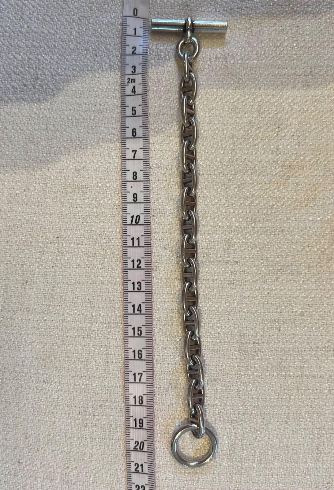 極希少】70s HERMES エルメス シェーヌダンクル 筆記体 MM16コマ 正規