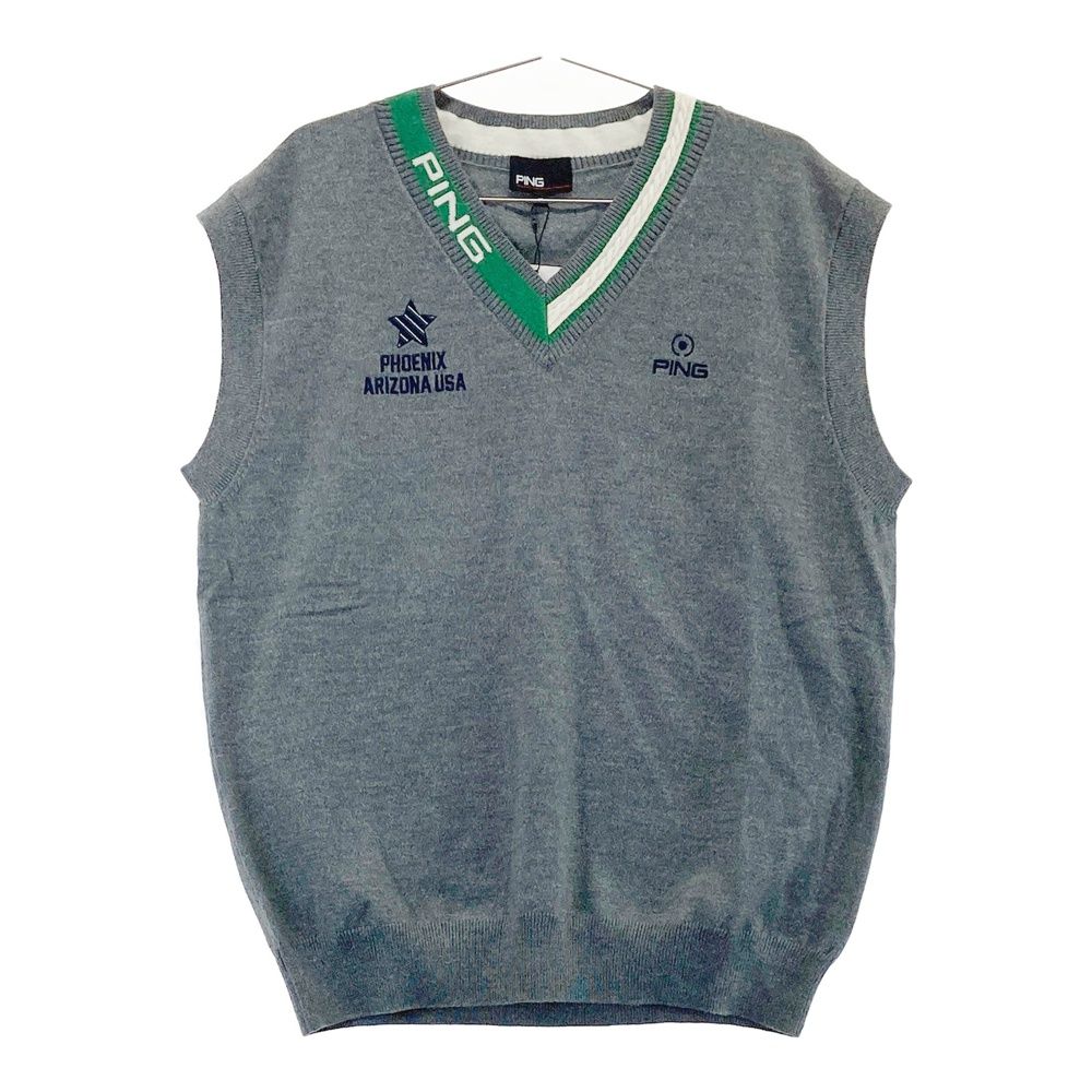 サイズ M PING ピン 2025年 ニットベスト グレー系 240101526253 ゴルフウェア メンズ ストスト