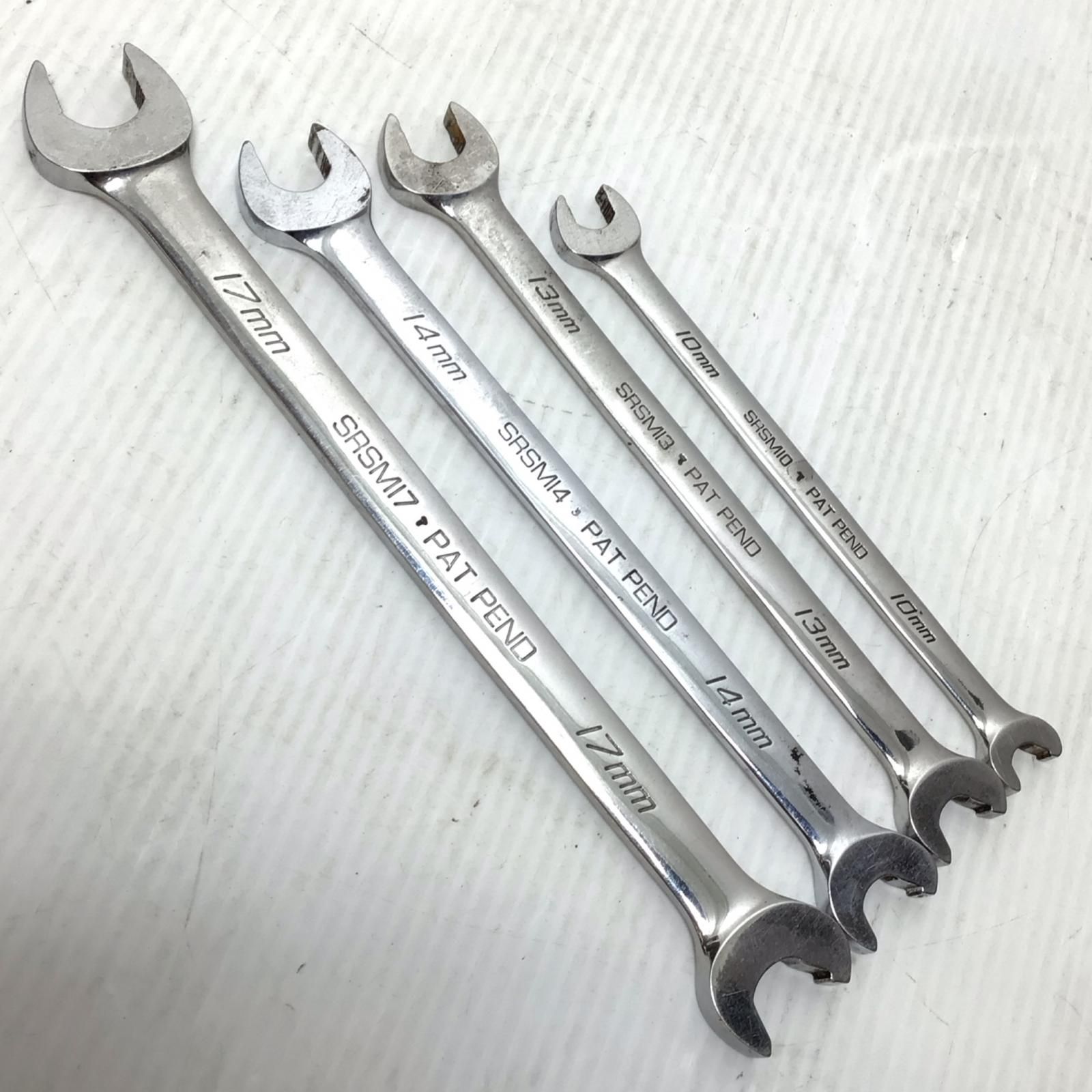 ΘΘSnap-on スナップオン ハンドツール オープンエンドレンチセット 程度B 4本セット 17mm|14mm|13mm|10mm 使用感有 SRSM17|14|13|10