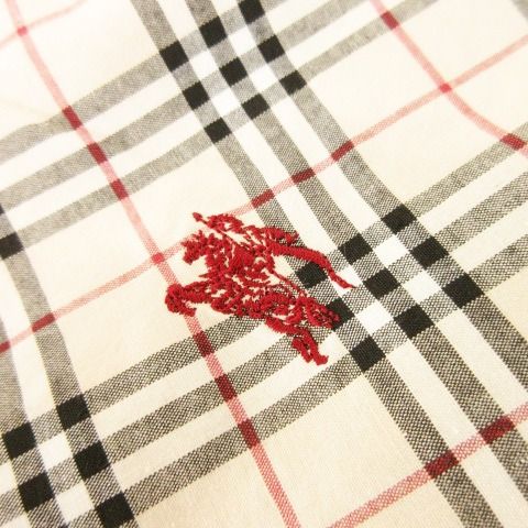 海外ファッション通販。 バーバリーブルーレーベル BURBERRY BLUE LABEL キャミソール ノバチェック ロゴ刺繍 ストレッチ 38 M ベージュ AH8 GY18