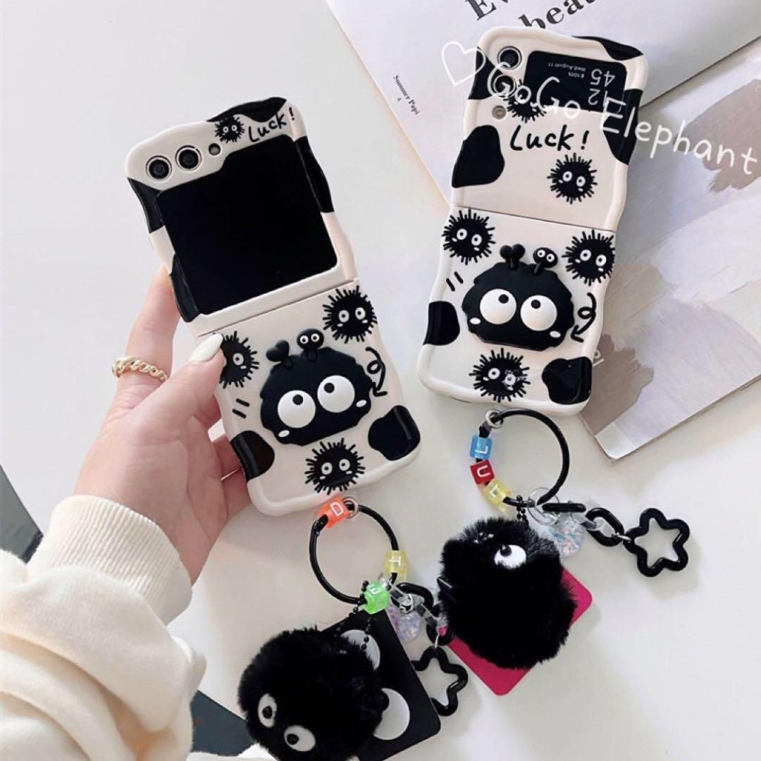 韓国♡おめめぱっちり♡ 可愛いゆるキャラ Galaxy Z Flip6ケース