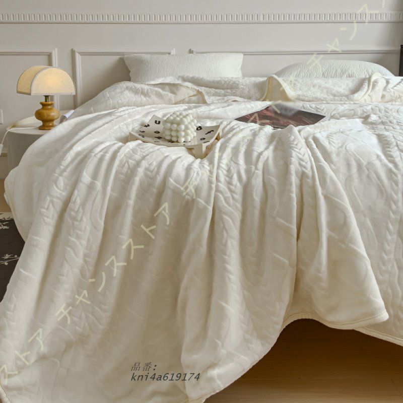 毛布 2枚合わせ あったか ベッド ブランケット シングル 厚手 お昼寝毛布 秋冬用 掛け毛布 掛け布団 シープ調 ソファー ボア ふわふわ ファイバー 大判 kni4a619174 MARWIL-DEMENAGEMENTS_CH