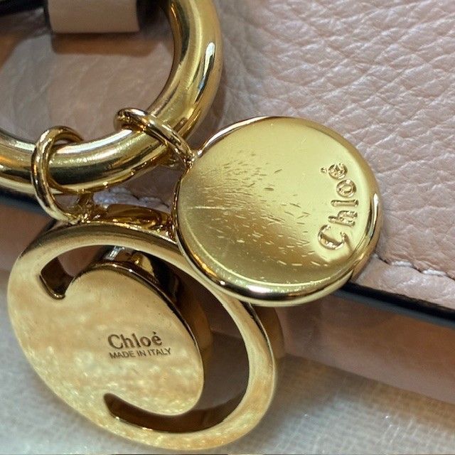 Chloé ベージュ アルファベット レザー 長財布 美品 slg0450-05.jpg