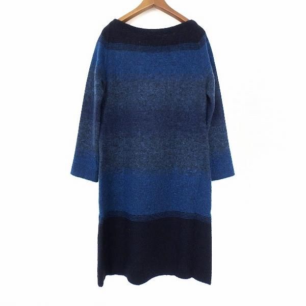 wnc シビラ Sybilla ワンピース M 紺 青系 ニット モヘヤ混
