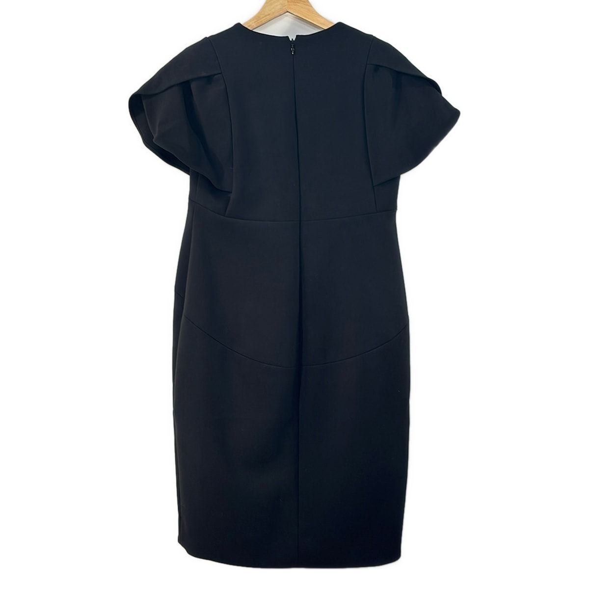 YOKO CHAN ヨーコ チャン ワンピース サイズ36 S レディース - 黒 半袖 ロング パール フリル