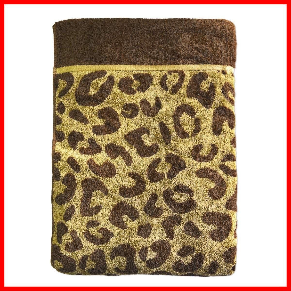 ひょう柄 【天然素材】綿100% タオルケット シングルサイズ ブラウン (140×190cm) 345274