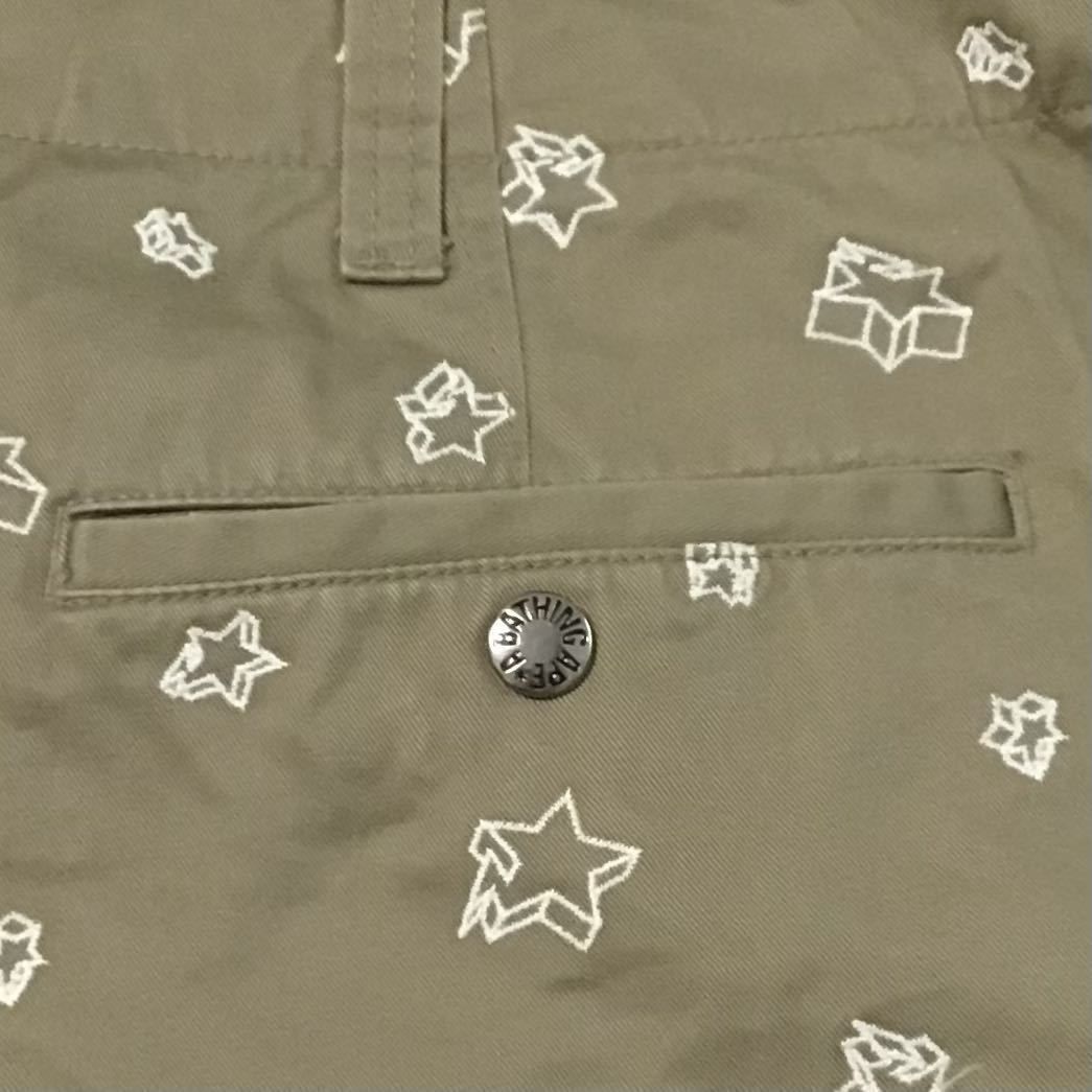 蓄光 BAPE STA 刺繍 パンツ a bathing ape star ☆蓄光☆ XL BAPE STA 刺繍 パンツ a bathing ape BAPESTA pants